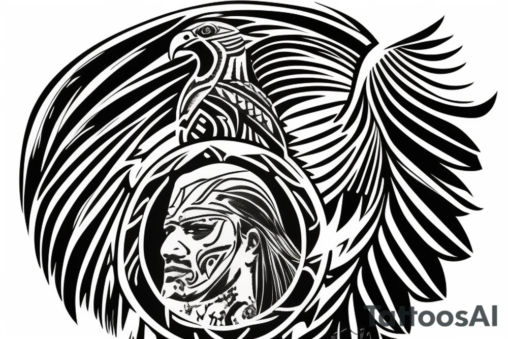 Polynesian eagle tattoo idea