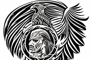 Polynesian eagle tattoo idea