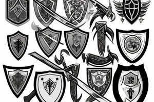 My Mirror, Sword, and Shield tattoo idea