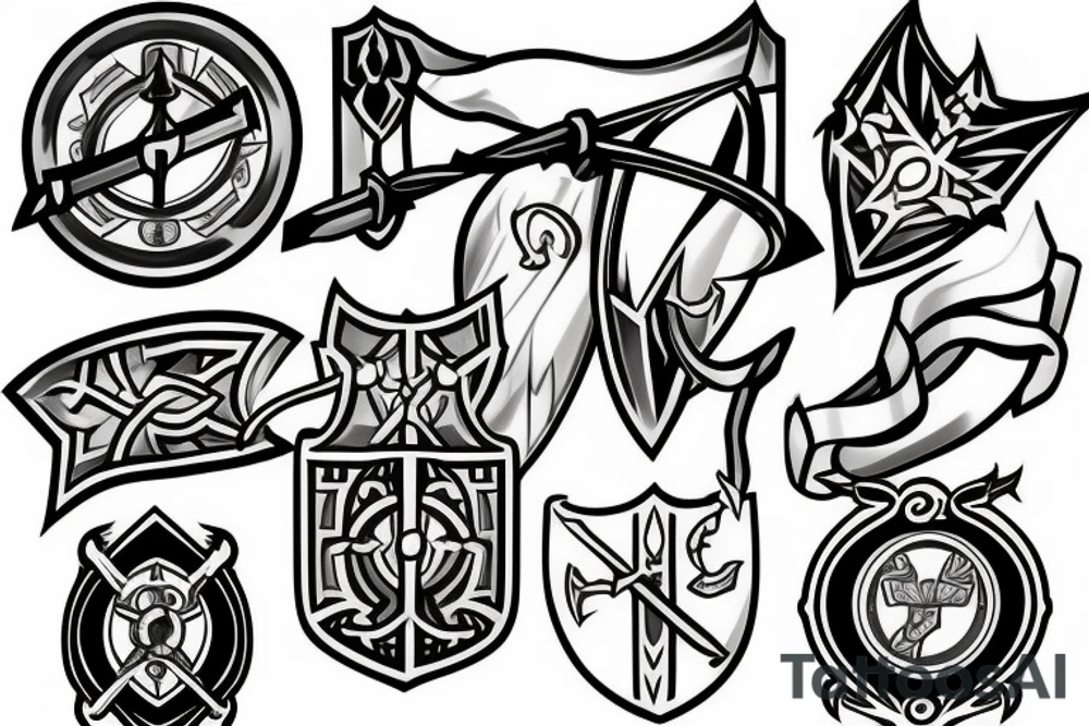 My Mirror, Sword, and Shield tattoo idea