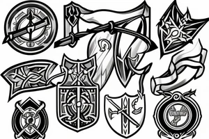 My Mirror, Sword, and Shield tattoo idea