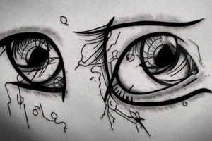 disturbing eyeballs tattoo idea