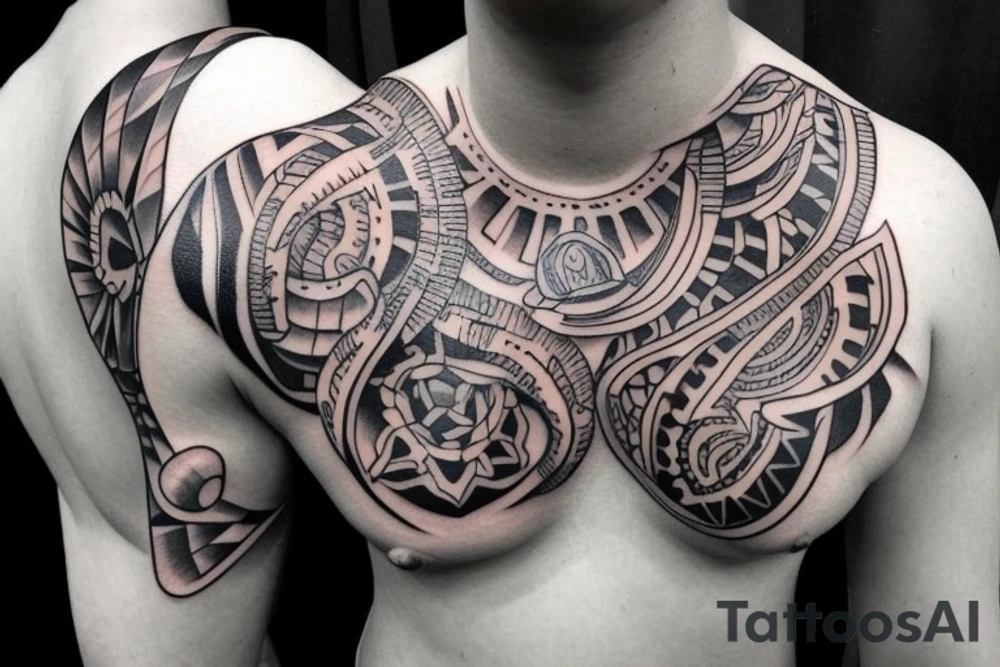 Chest tattoo tattoo idea