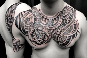 Chest tattoo tattoo idea