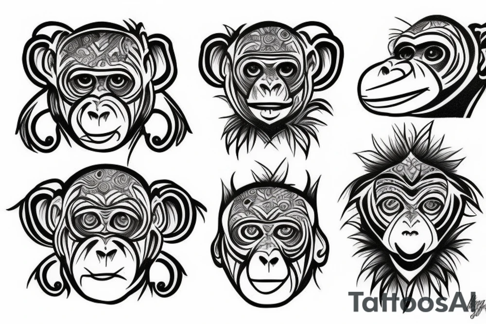 Monkey tattoo idea
