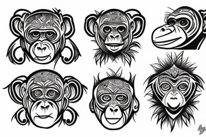 Monkey tattoo idea