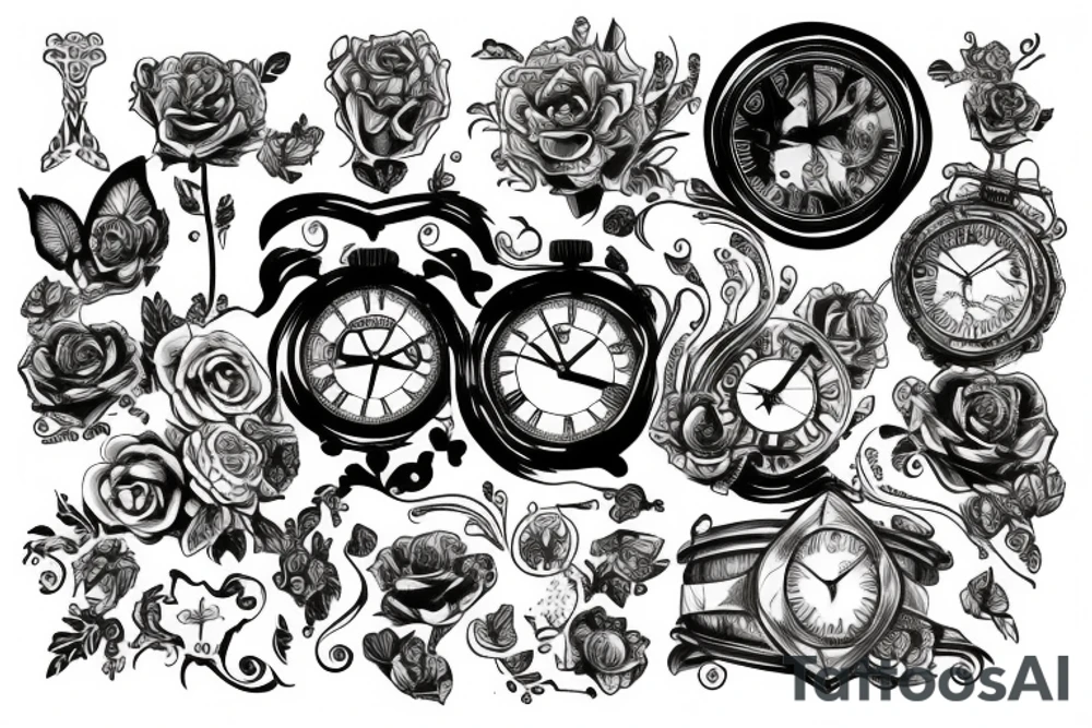 Think out of the box with time is precious tattoo idea