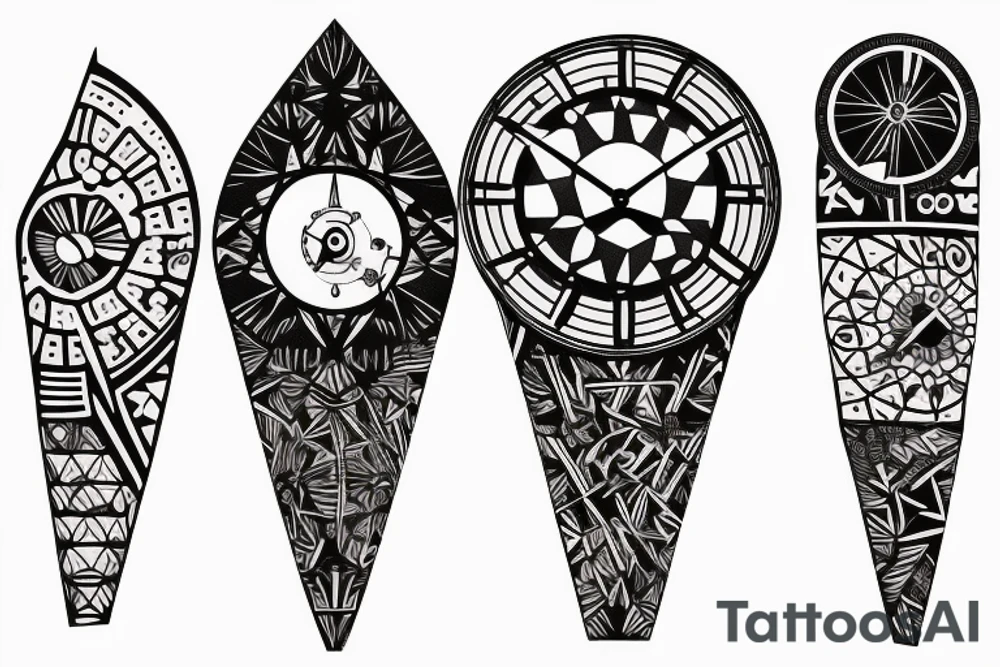 Think out of the box with sand clock tattoo idea