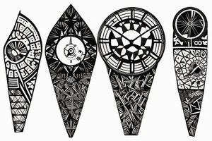 Think out of the box with sand clock tattoo idea
