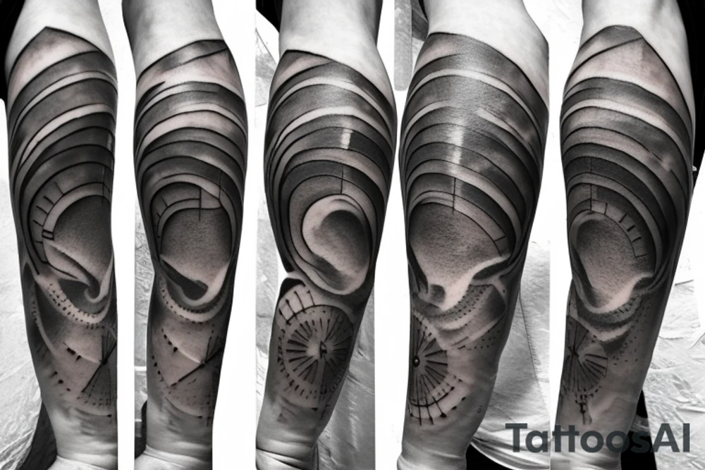 Think out of the box with sand clock tattoo idea
