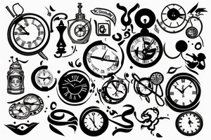 Think out of the box with sand clock tattoo idea