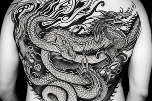 Dragon Back tattoo inspired by Haku from Spirited Away tattoo idea