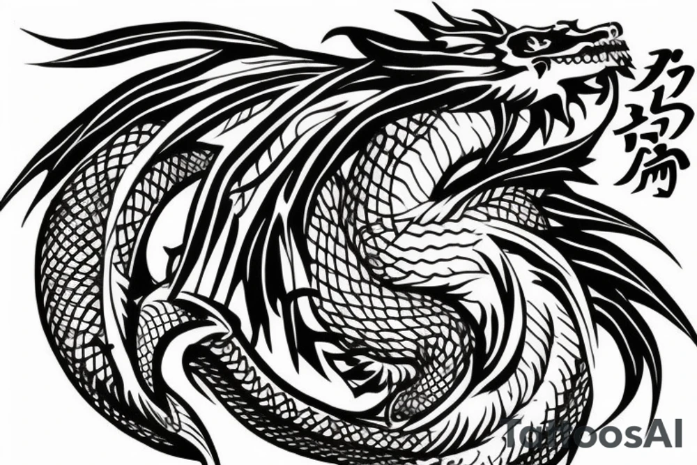 Dragon Back tattoo inspired by Haku from Spirited Away tattoo idea
