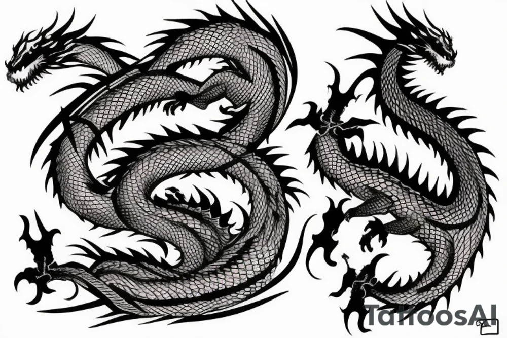 Dragon Back tattoo tattoo idea