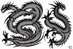 Dragon Back tattoo tattoo idea