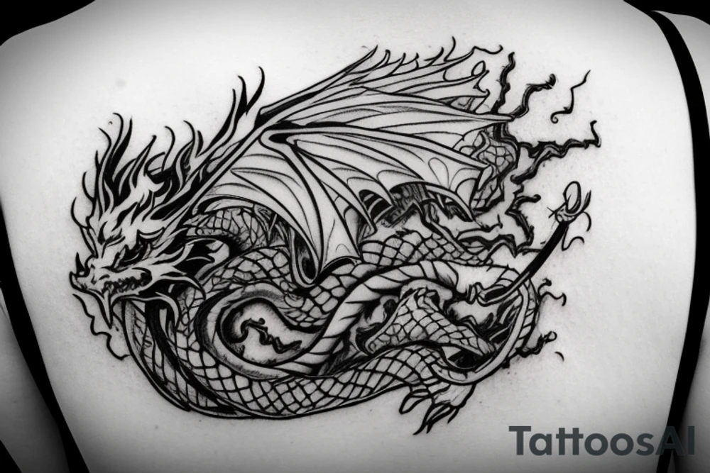 Dragon Back tattoo tattoo idea