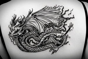 Dragon Back tattoo tattoo idea