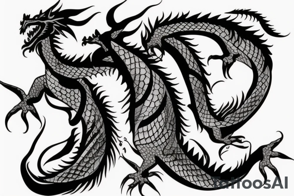 Dragon Back tattoo tattoo idea