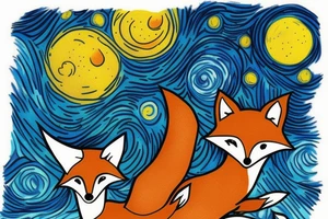 Little prince and fox on a planet. tattoo idea