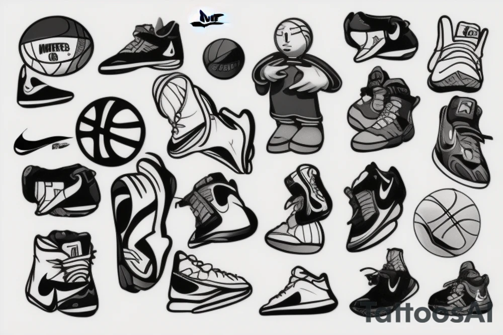 Basketball, Nike tattoo idea