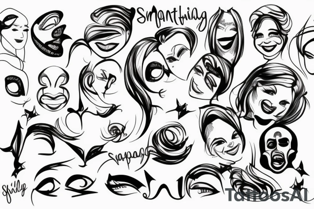 Smiling face tattoo idea