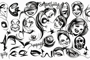 Smiling face tattoo idea