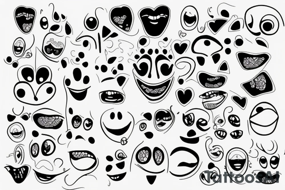 Smiling face tattoo idea