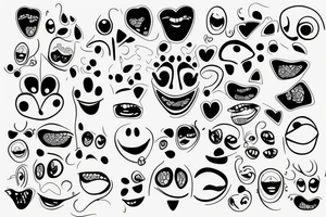 Smiling face tattoo idea