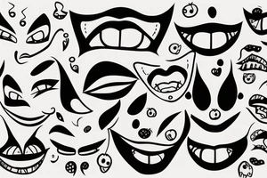 Smiling face tattoo idea