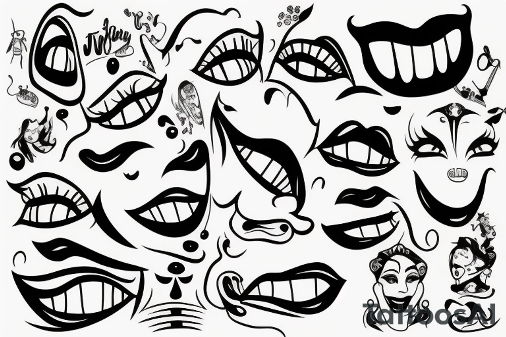 Smiling face tattoo idea