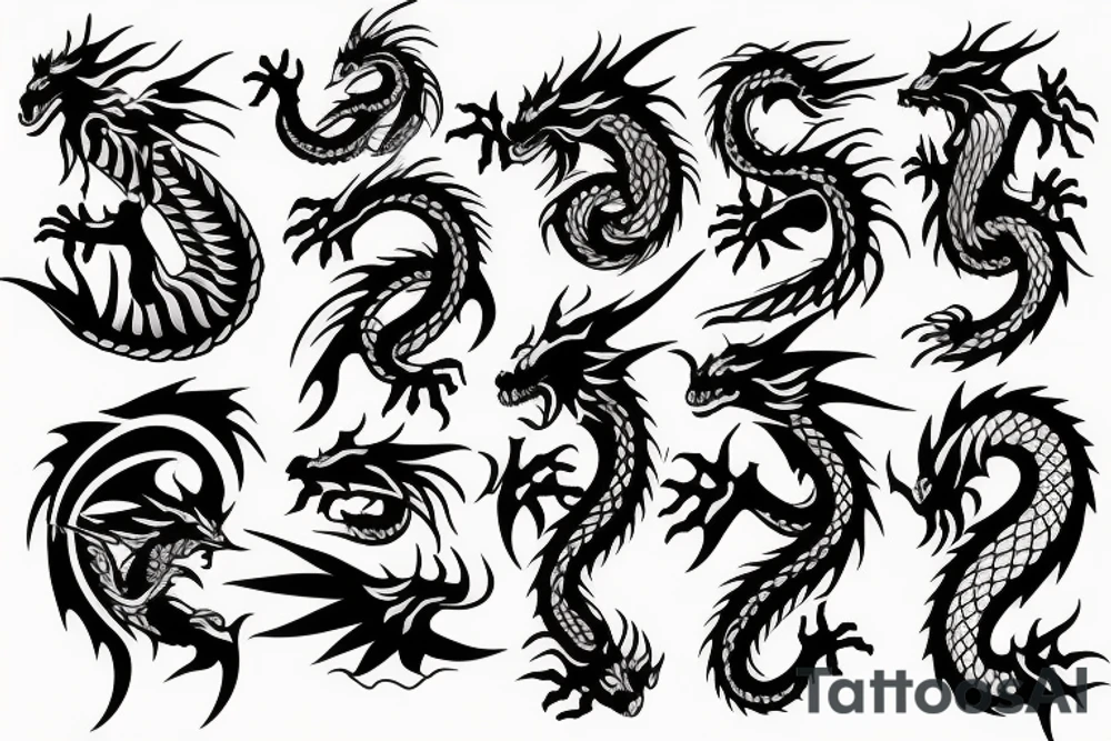 Dragon tattoo across full back and sidebody tattoo idea