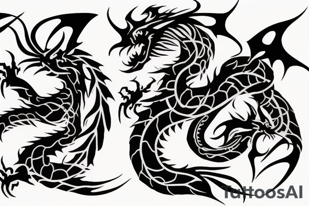 Dragon tattoo across full back and sidebody tattoo idea
