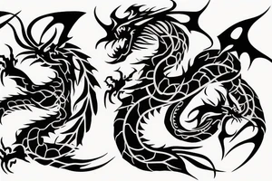 Dragon tattoo across full back and sidebody tattoo idea