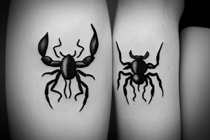 scorpion with a cigarette as stinger tattoo idea