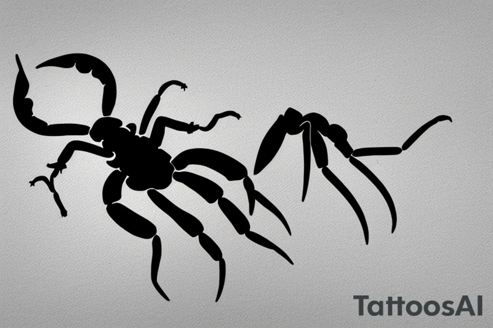 scorpion with a cigarette as stinger tattoo idea