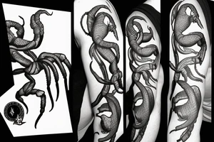 scorpion with a cigarette as stinger tattoo idea