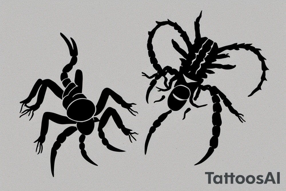 scorpion with a cigarette as stinger tattoo idea