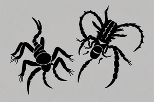 scorpion with a cigarette as stinger tattoo idea