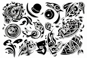Passion for house dance tattoo idea