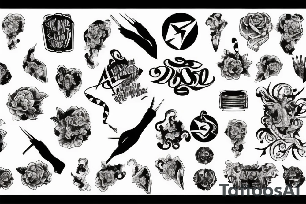 Passion for house dance tattoo idea