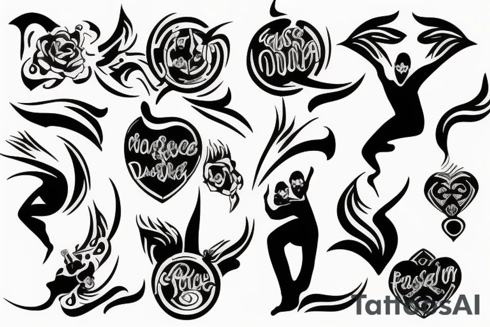 Passion for house dance tattoo idea