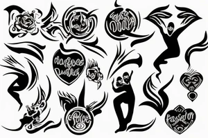 Passion for house dance tattoo idea
