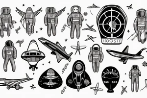 Aircraft animals airspace astronaut god tattoo idea