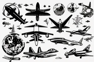 Aircraft animals airspace astronaut god tattoo idea
