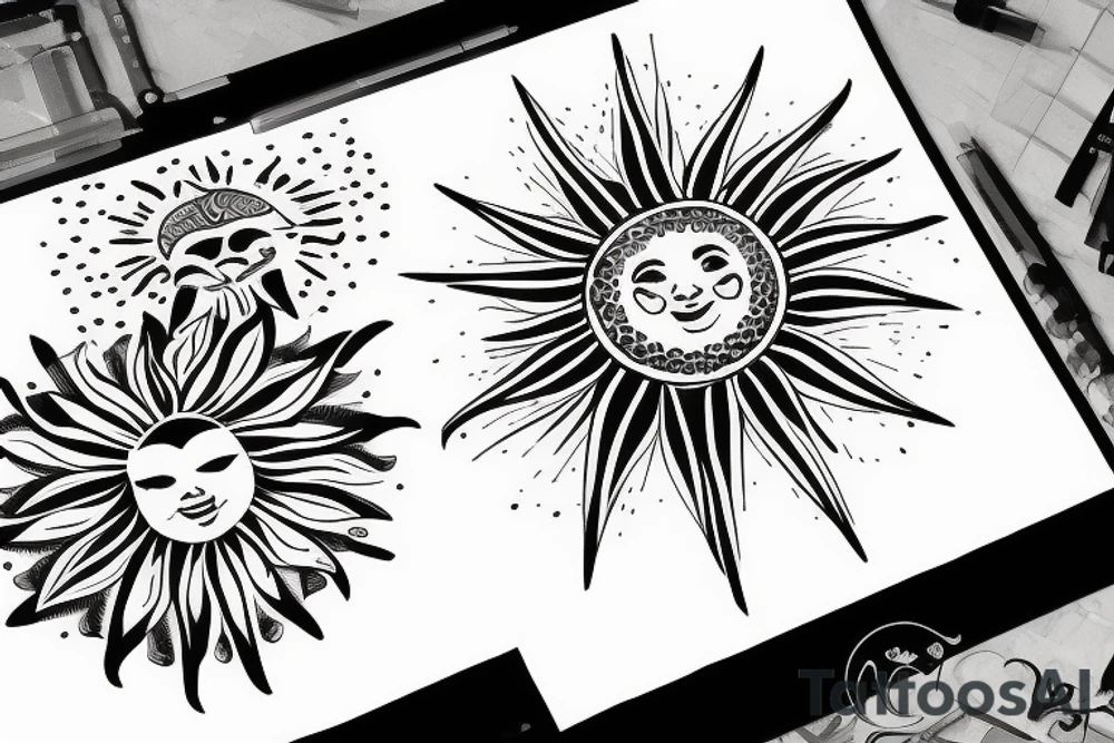 Ukraine Sun tattoo idea