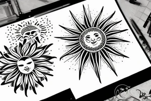 Ukraine Sun tattoo idea