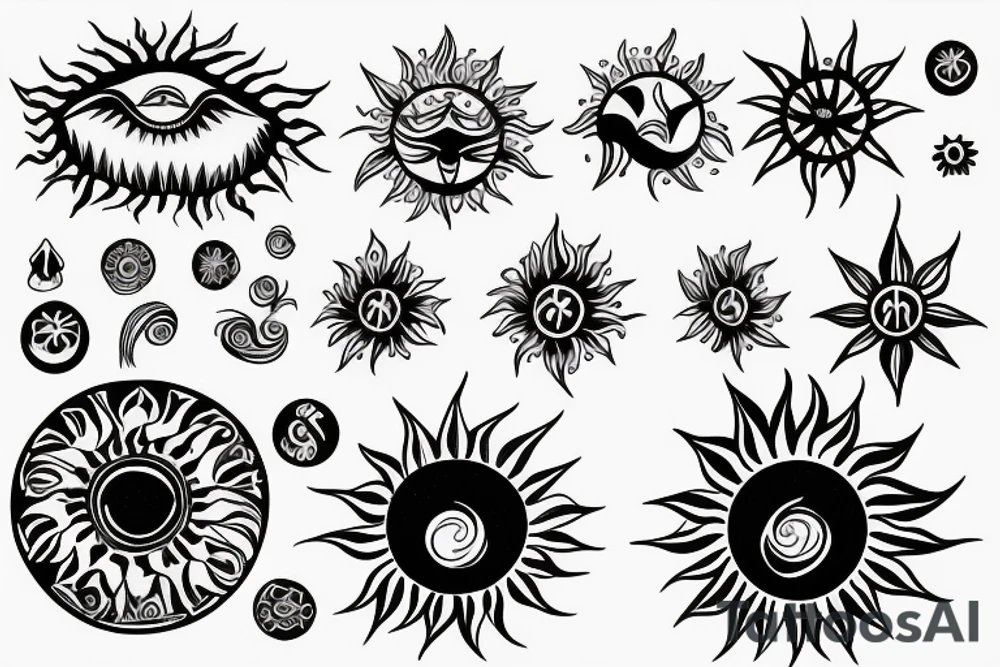 Ukraine Sun tattoo idea