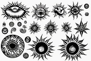 Ukraine Sun tattoo idea