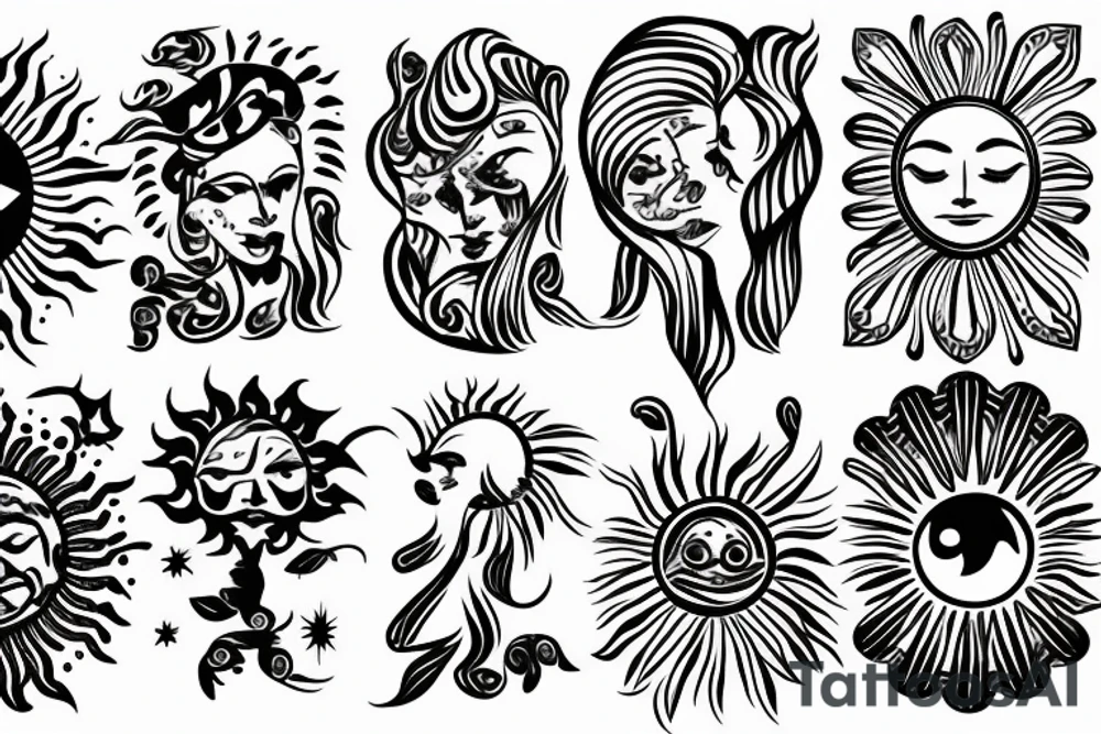 Ukraine Sun tattoo idea