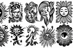 Ukraine Sun tattoo idea